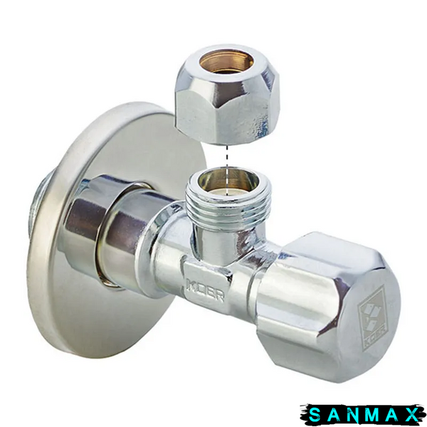 Кран приладовий Koer 1/2x3/8 з цангою Буксовий Хром (KR.510) (KR0147) KR0147 фото