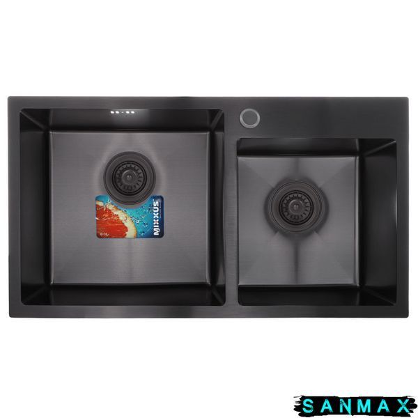 Набір Mixxus Set-7843D-220x1.0-PVD (мийка + змішувач + диспенсер) (MX0585) MX0585 фото