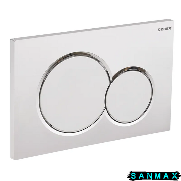 Панель змиву пластикова механіка Koer KT-0601-01 Кругла Хром (KR5174) KR5174 фото