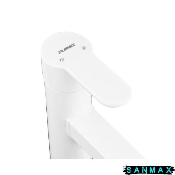 Змішувач для умивальника Plamix Raul-001-A Білий (без підведення) (PM0651) PM0651 фото