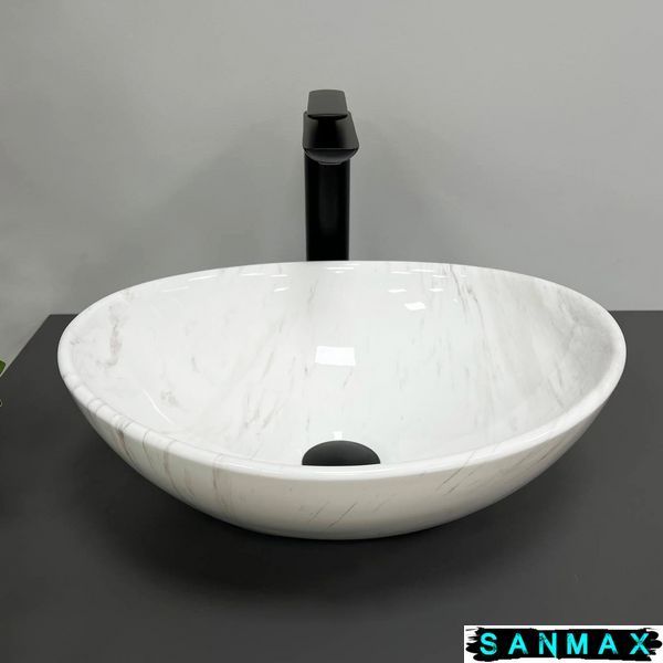 Умивальник накладний Vbi Parma Мармур Природа Глянець VBI-011007 фото