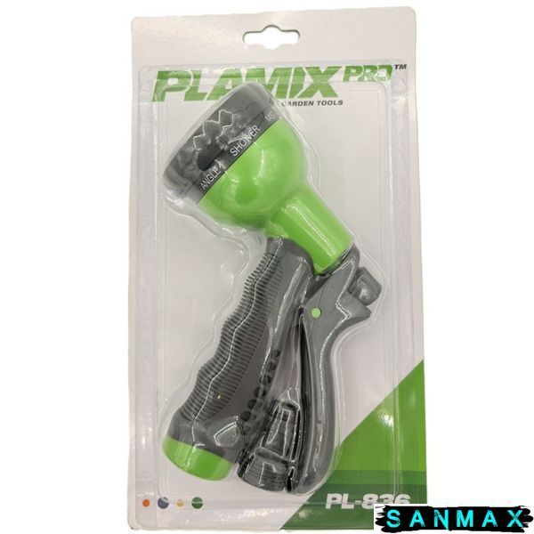 Пістолет-розпилювач для поливу Plamix PRO PL-836 8 режимів (ABS+TPR) (PM6078) PM6078 фото