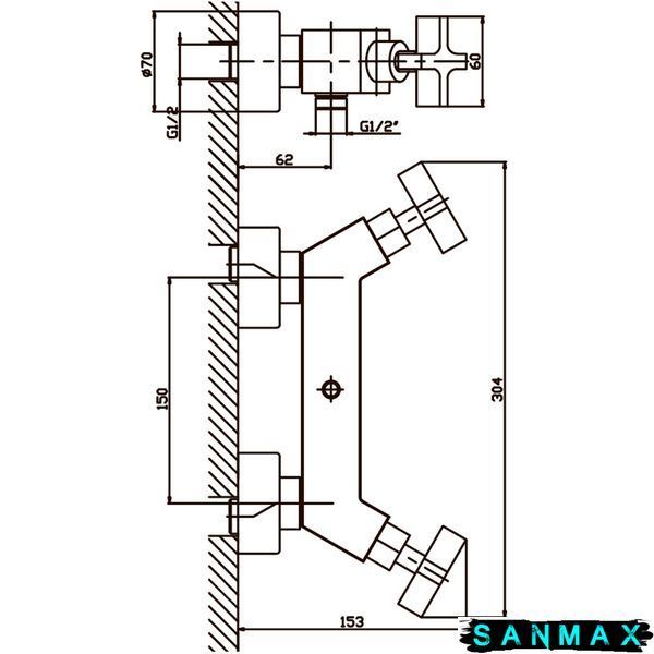 Змішувач для душа Haiba Bergus 003 (HB0020) HB0020 фото