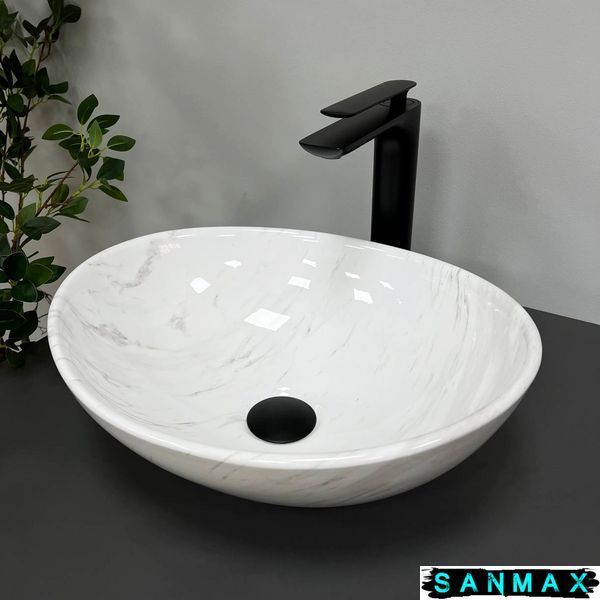 Умивальник накладний Vbi Parma Мармур Природа Глянець VBI-011007 фото