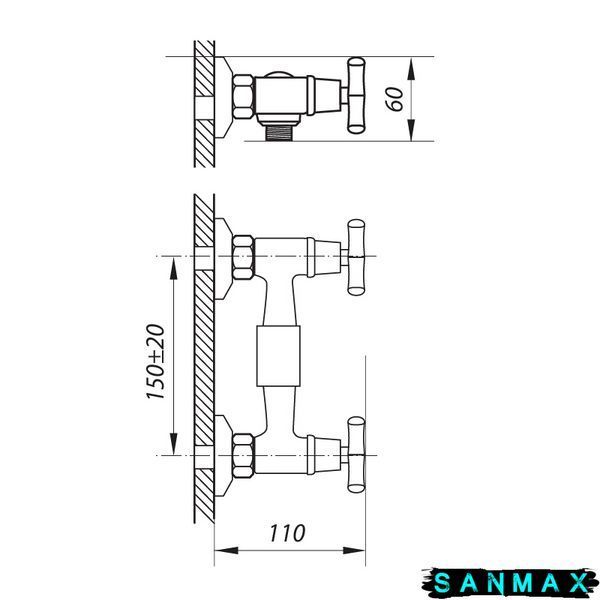 Змішувач для душа Zerix Jik5 102-A (ZX0407) ZX0407 фото