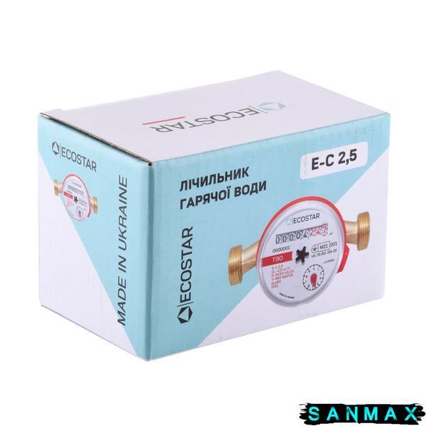 Лічильник гарячої води ECOSTAR DN15 1/2&Prime; L110 E-C 2,5 000021806 фото