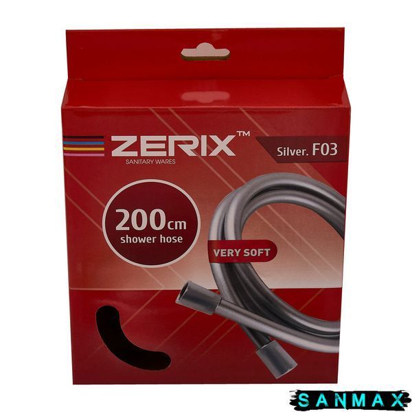 Шланг для душу Zerix Silver.F03 силіконовий 200 см Срібний коробка (ZX5686) ZX5686 фото