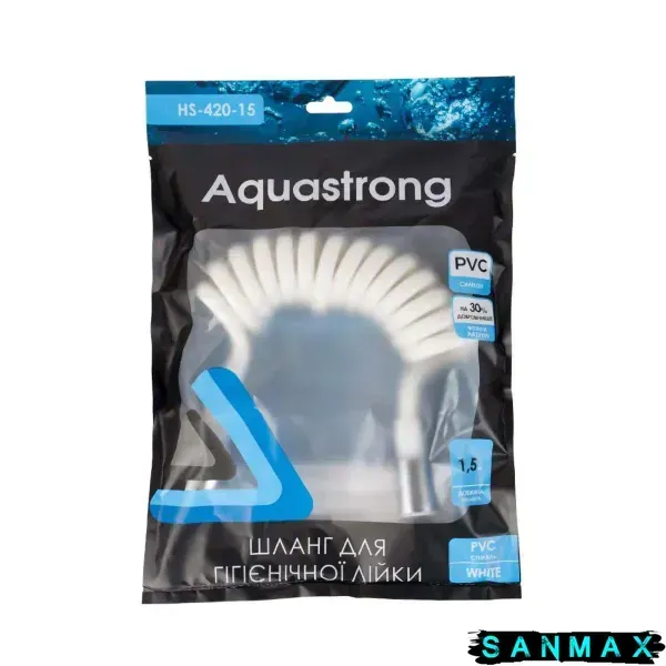 Шланг для гігієнічної лійки Aquastrong Nylon спіраль 150 см пакет (HS-420-15) HS-420-15 фото