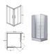 Кабіна квадратна Besco Modern 80x80x165: скло прозоре, профіль хромований MK-80-165-C фото 2