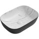 Умивальник накладний керамічний Mixxus Premium Diverse-0112 Marble-Чорний 455х325х135mm (MP6541) MP6541 фото 1