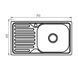 Мийка кухонна Zerix Z7642-08-180Md (Micro Decor) (ZS0573) ZS0573 фото 3