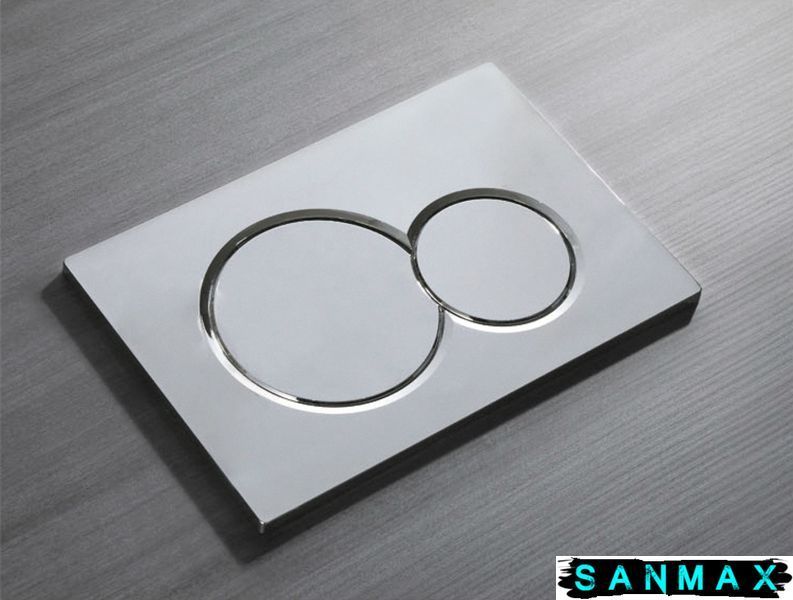 Панель змиву пластикова механіка Koer KT-0601-01 Кругла Хром (KR5174) KR5174 фото