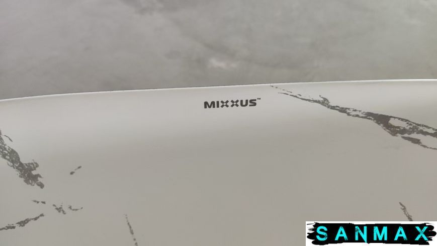 Умивальник накладний керамічний Mixxus Premium Diverse-0112 Marble-Чорний 455х325х135mm (MP6541) MP6541 фото