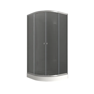 Душова кабіна з низьким піддоном Mixxus Plain SCT02-90x90x195-GR Сатин сіре тоноване скло 4мм (MI6898) MI6898 фото