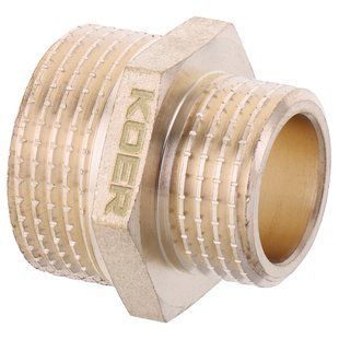 Ніпель латунний 1/2х3/4 Koer KF.N0608.WN (KR2995) KR2995 фото