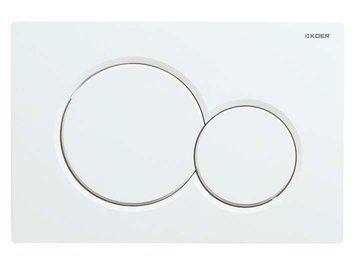 Панель змиву пластикова механіка Koer KT-0601-03 Кругла Біла (KR5175) KR5175 фото