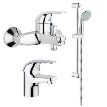 Комплект змішувачів для ванної кімнати Grohe Euroeco N (124428) 124428 фото