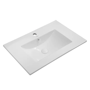 Умивальник накладний керамічний Mixxus Premium Cubic-1502 710х460х170mm з отвором під змішувач та переливом (MP6496) MP6496 фото