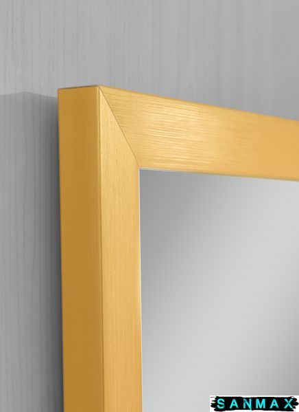 Дзеркало настінне Zerix Fonte MRZ09-60x85-Reverse Gold прямокутне в золотій рамі (ZX6211) ZX6211 фото