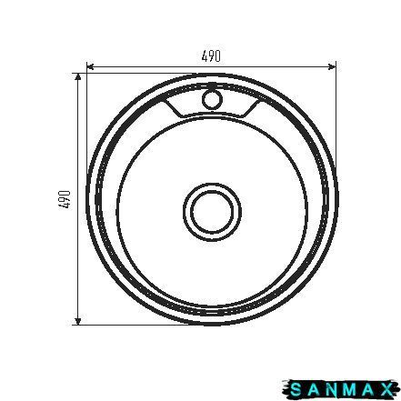 Мийка кухонна Zerix Z490-06-180Md (Micro Decor) (ZS0557) ZS0557 фото