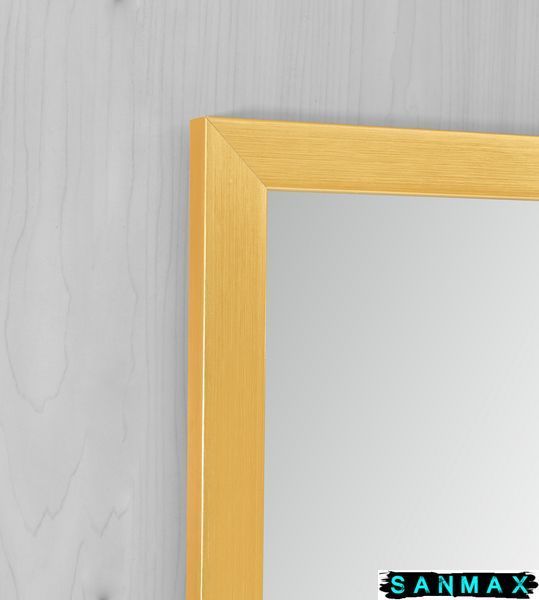 Дзеркало настінне Zerix Fonte MRZ09-60x85-Reverse Gold прямокутне в золотій рамі (ZX6211) ZX6211 фото