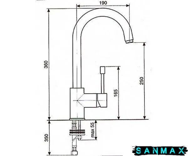 Змішувач Emmevi Eden для кухні U мат SC71047 SC71047 фото