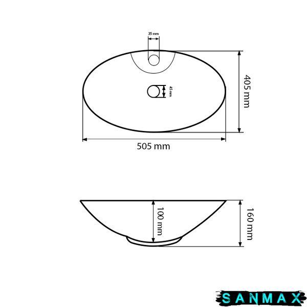 Умивальник накладний Vbi Carovilli S Білий VBI-015507 фото