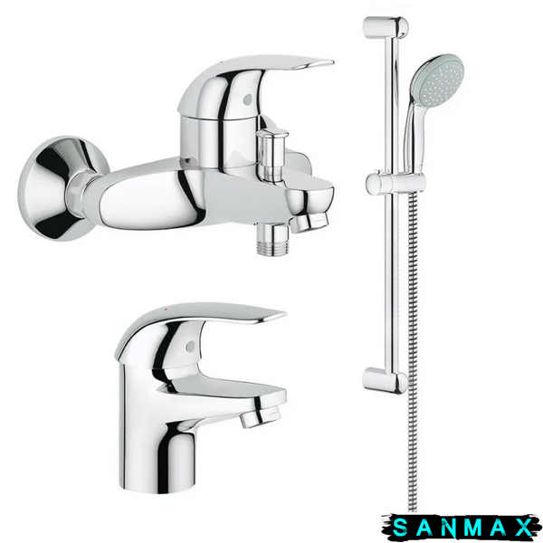 Комплект змішувачів для ванної кімнати Grohe Euroeco N (124428) 124428 фото