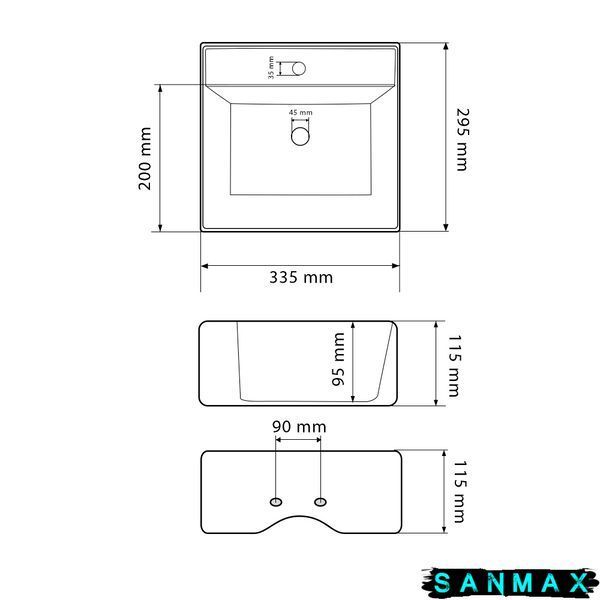 Умивальник накладний Vbi Komo Білий VBI-015600 фото
