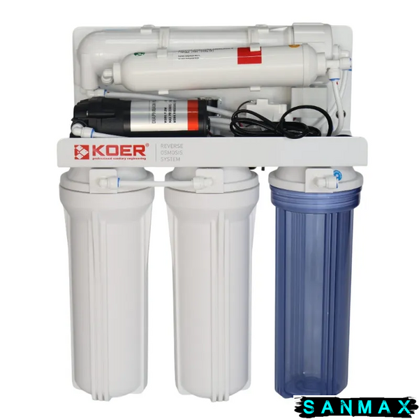Система зворотного осмосу Koer KV-91 5 ступенів + помпа, мембрана 75 галон (KR5327) KR5327 фото