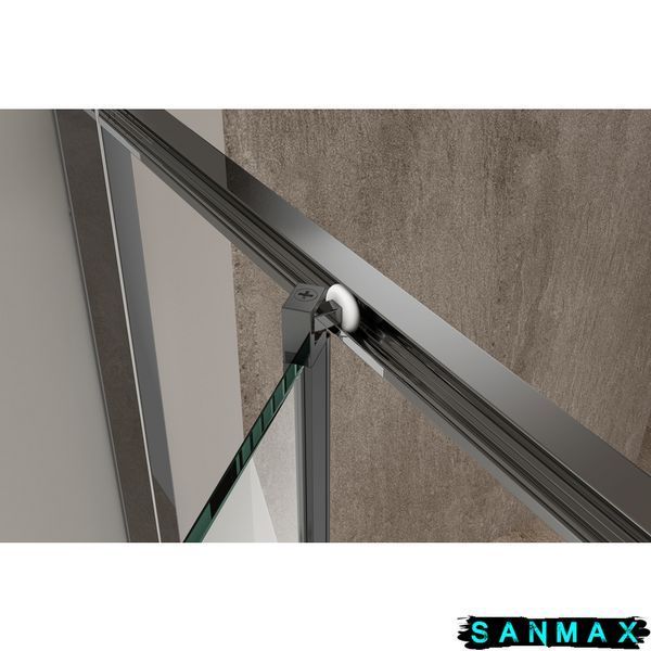 Душова кабіна без піддону Koer SR SC09-90x90x200-L-TR-07 прозоре скло Easy Clean 6мм, графіт (KR5685) KR5685 фото