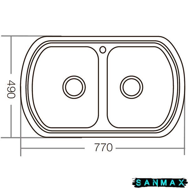 Мийка кухонна Zerix Z7749-08-180D (Decor) (ZM0566) ZM0566 фото