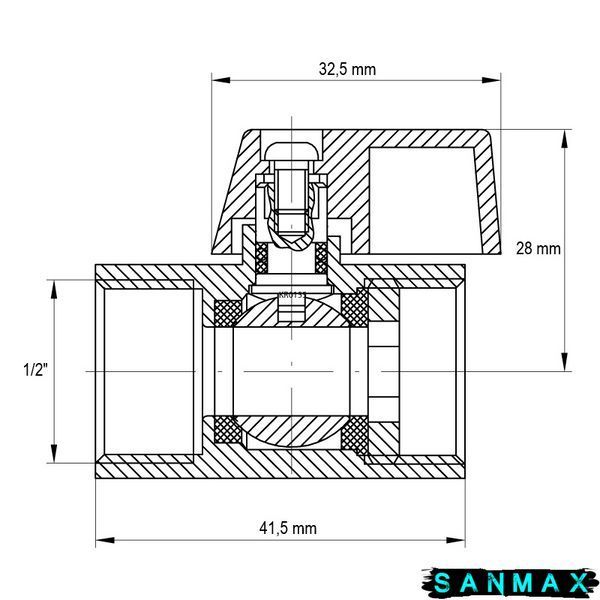 Кран 1/2 ВВ МІНІ Koer KR.400 (KR0155) KR0155 фото