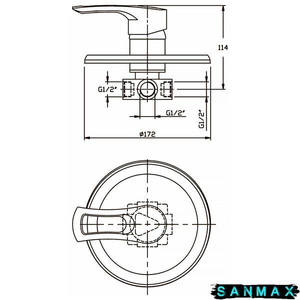 Вбудована душова система Haiba Hansberg 003 Хром (HB0177) HB0177 фото