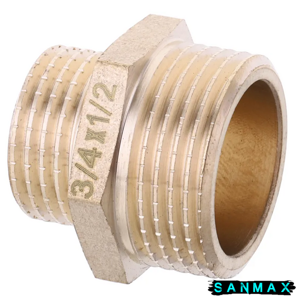 Ніпель латунний 1/2х3/4 Koer KF.N0608.WN (KR2995) KR2995 фото