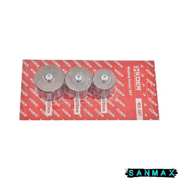 Комплект насадок Koer WS-SET для паяльника PPR (кол. синій) 20мм,25мм,32мм (KR5821) KR5821 фото