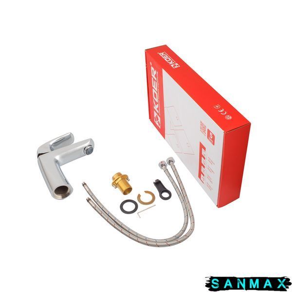 Змішувач для умивальника, хром Koer KB-10008-01 (KR3470) KR3470 фото