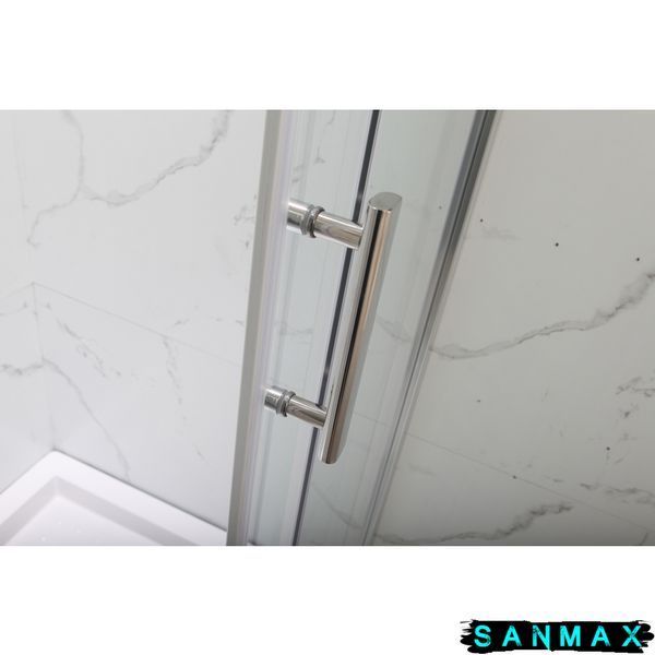 Душова кабіна з низьким піддоном Mixxus HARD SCT01-100x80x198-TR CHROME прозоре скло 5мм NEW (в 2 ящ) (MI8367) MI8367 фото