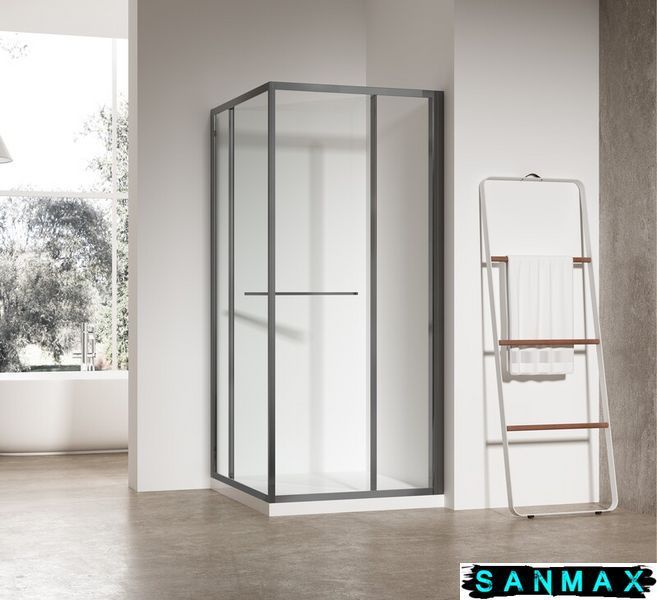 Душова кабіна без піддону Koer SR SC09-90x90x200-L-TR-07 прозоре скло Easy Clean 6мм, графіт (KR5685) KR5685 фото