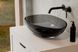 Умивальник на стільницю Besco Neya, Carbon Grey 60х35 клік-клак чорний мат #UMN-60-CGB фото 4