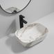 Умивальник накладний керамічний Mixxus Premium Diverse-0114 Marble 455х325х135mm (MP6545) MP6545 фото 4