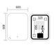 Дзеркало Mixxus Premium Diverse MR15-80x60-Reverse (Led Touch, Anti-fog, димер (3-6,5kK)) (MP6638) MP6638 фото 3