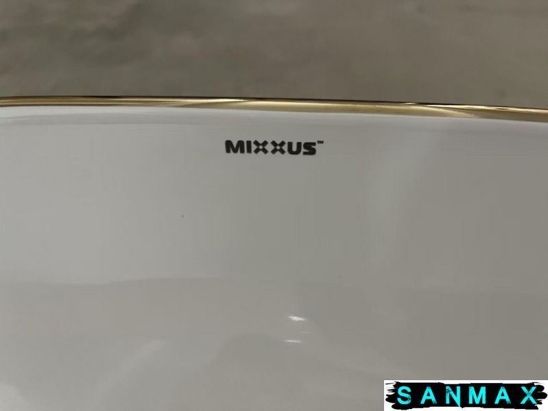 Раковина накладна Mixxus Premium Ellipse-0105 Edge Gold 600х400х150mm (MP6564) MP6564 фото