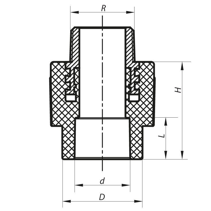 Муфта PPR ЗР 20х1/2M Koer K0094.PRO 40/240 (KP0113) KP0113 фото