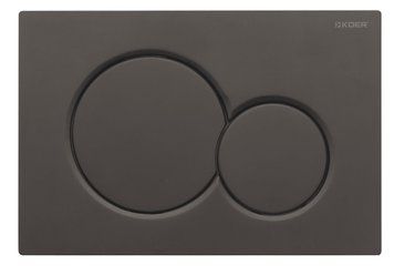 Панель змиву пластикова механіка Koer KT-0601-05 Кругла Матова Чорна (KR5176) KR5176 фото