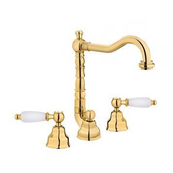 Змішувач Emmevi Deco ceramica для умивальника золото 3 отв с/пр OR121643 OR121643 фото