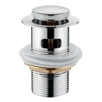 Донний клапан з переливом (кнопка) Ledeme LM66-2 - 1 1/4'' (LL0795) LL0795 фото