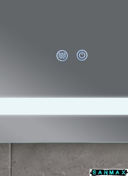 Дзеркало Mixxus Style MR13-70x50-Reverse з Led Touch, Anti-fog, димером, регулюванням яскравості (MI6665) MI6665 фото