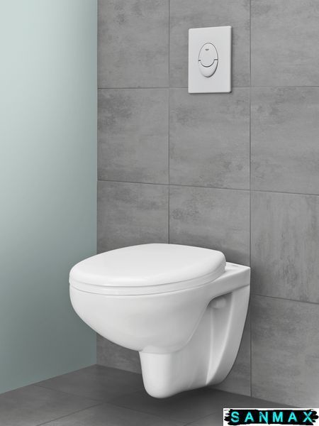 Інсталяція для унітазу пневмо Grohe Rapid SL кріплення без прокладки панель Біла Кругла (38722001) 38722001 фото