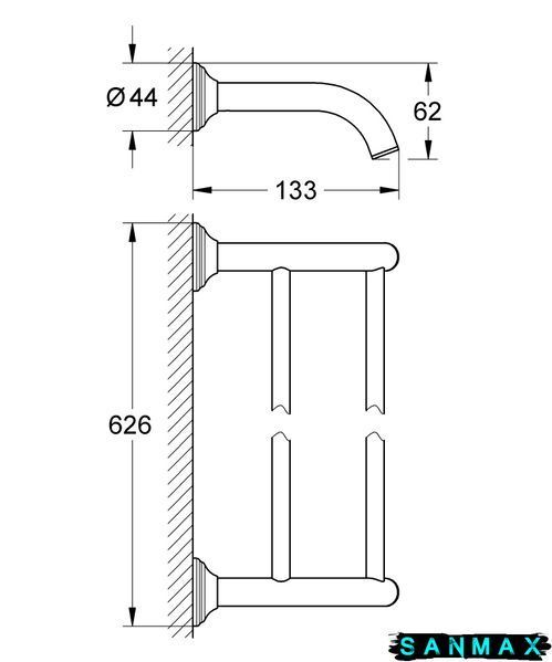 Подвійний тримач для рушників Grohe Essentials Authentic (40654001) 40654001 фото